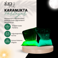Yeşil Karanlıkta Parlayan Fosfor Toz Pigment Boya – 10 GR - Görsel 2