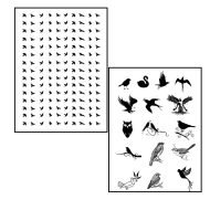 Epoksi Şeffaf Kuş Figür, Obje Sticker Seti - Epoksi Reçine