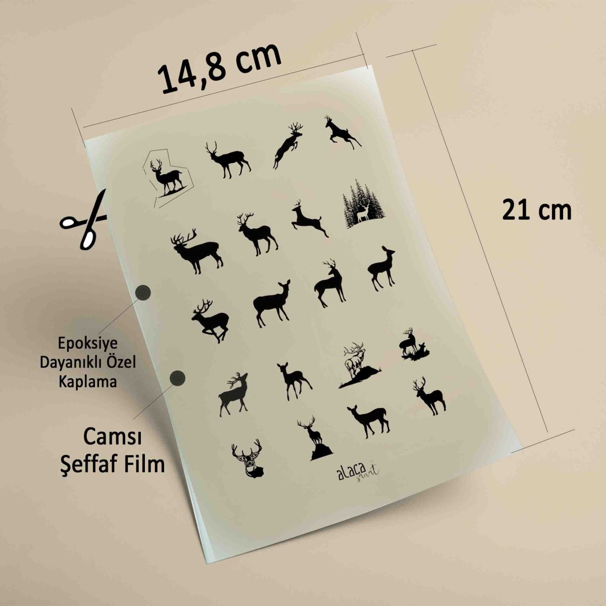 Epoksi Dini Harf, Yazı Sticker Seti - Epoksi Reçine - Görsel 2